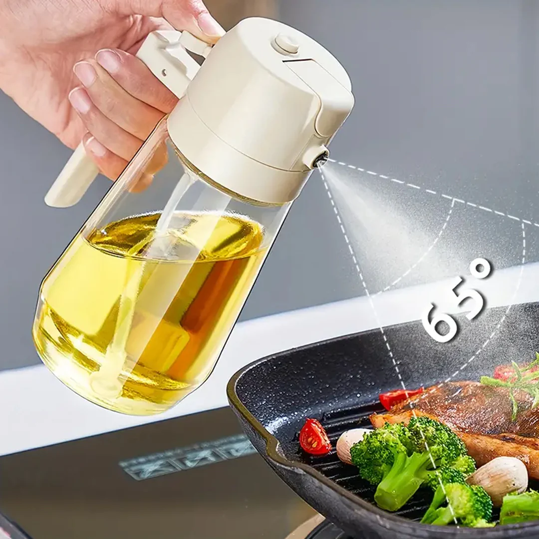 2 in 1 Oil Spray Jug - 470ml (Random Color) - Image 4