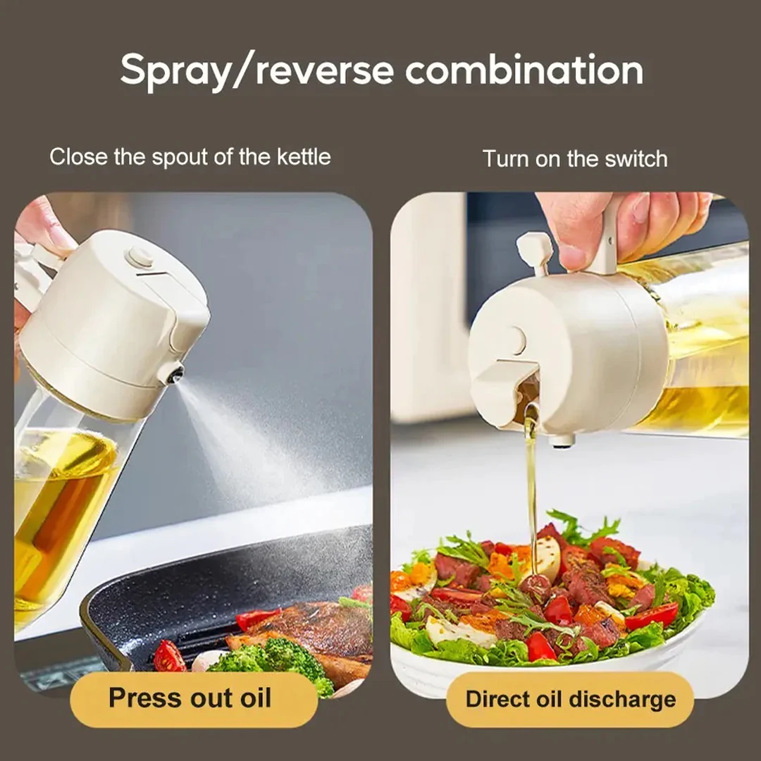 2 in 1 Oil Spray Jug - 470ml (Random Color) - Image 5