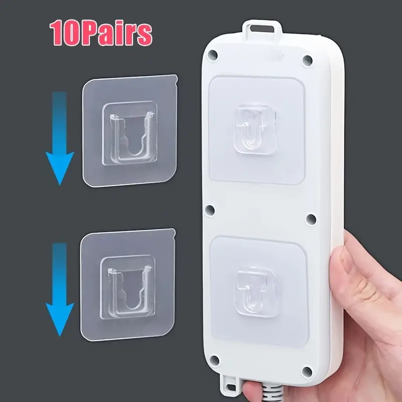 Transparent Double Sided Adhesive Hooks for Bathroom Kitchen Office Hanging - Image 5
