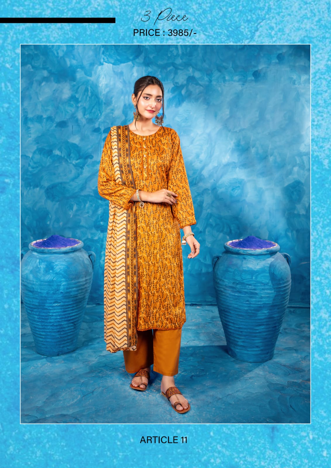 ✨ ZESH ✨ 3 PieceUnstitched Suit ZESH SUMMAER LAWN COLLECTION 2025 - Image 2
