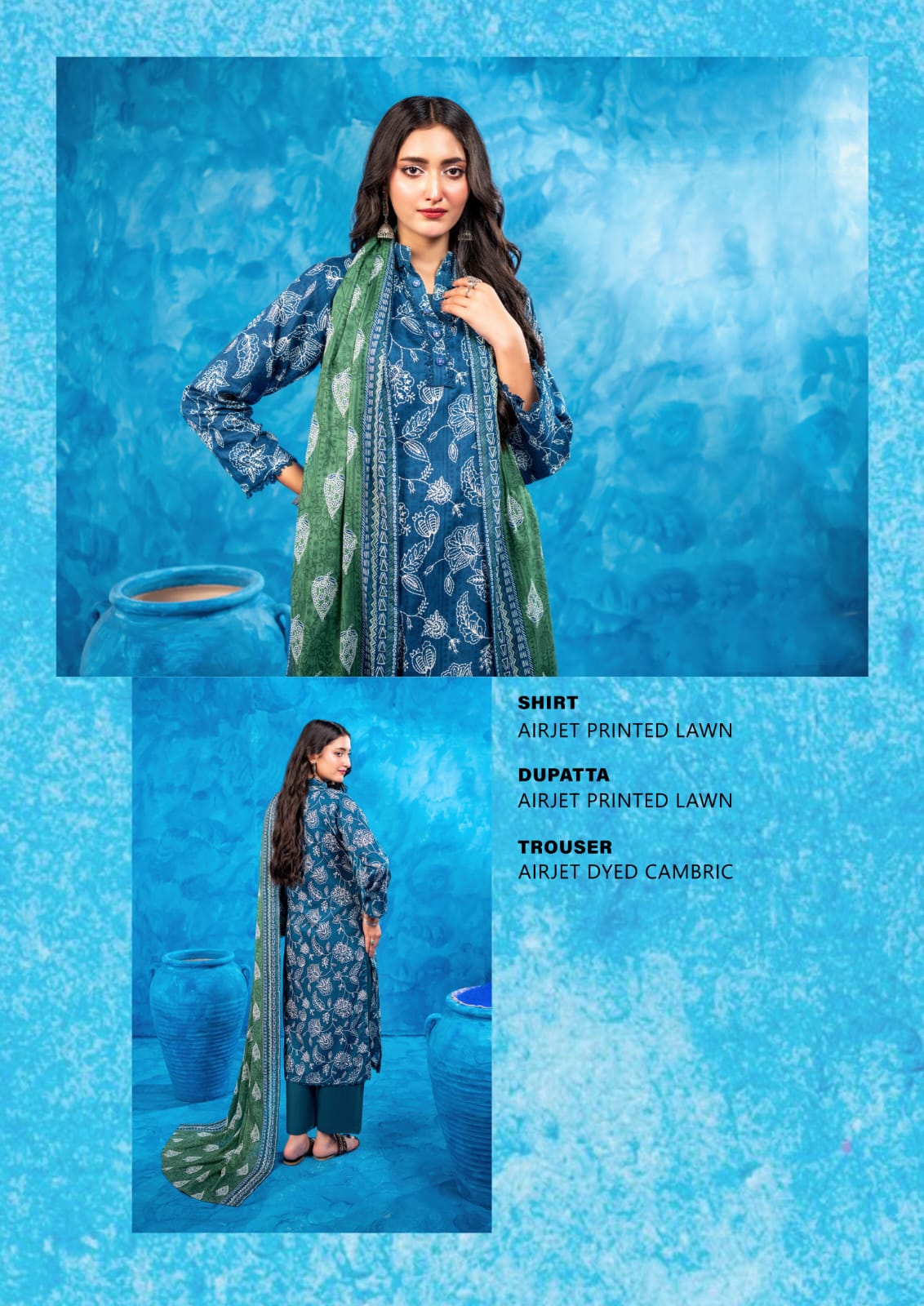 ✨ ZESH ✨ 3 PieceUnstitched Suit ZESH SUMMAER LAWN COLLECTION 2025