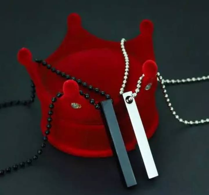 Boys Bar Necklace Pack Of 2 Materials Stainless Steel - Image 4