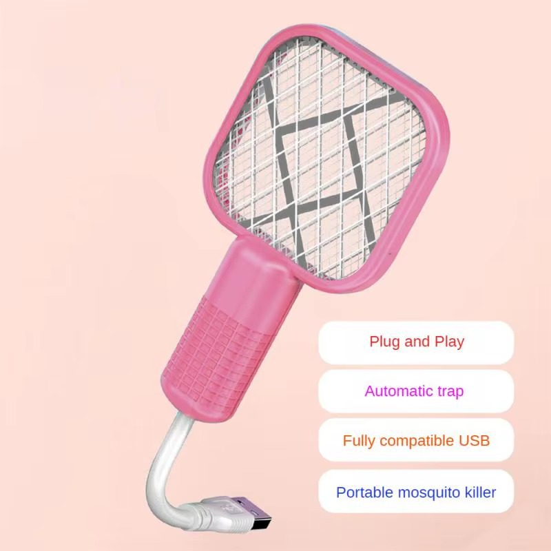 Mini USB Rechargeable Mosquito Racket with UV Light – Portable Electric Bug Zapper & Fly Swatter for Indoor/Outdoor Use, Home, Office, Travel & Camping - Image 5