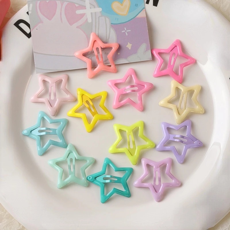 Pack Off 06 Star Design Girl Hair Clip | Hair Clip For Women | Best Quality Hair Clip ( Random Color ) - Image 4