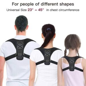 Adjustable Shoulder Back-Belt for Men & Women | Posture Support Brace Free Size
