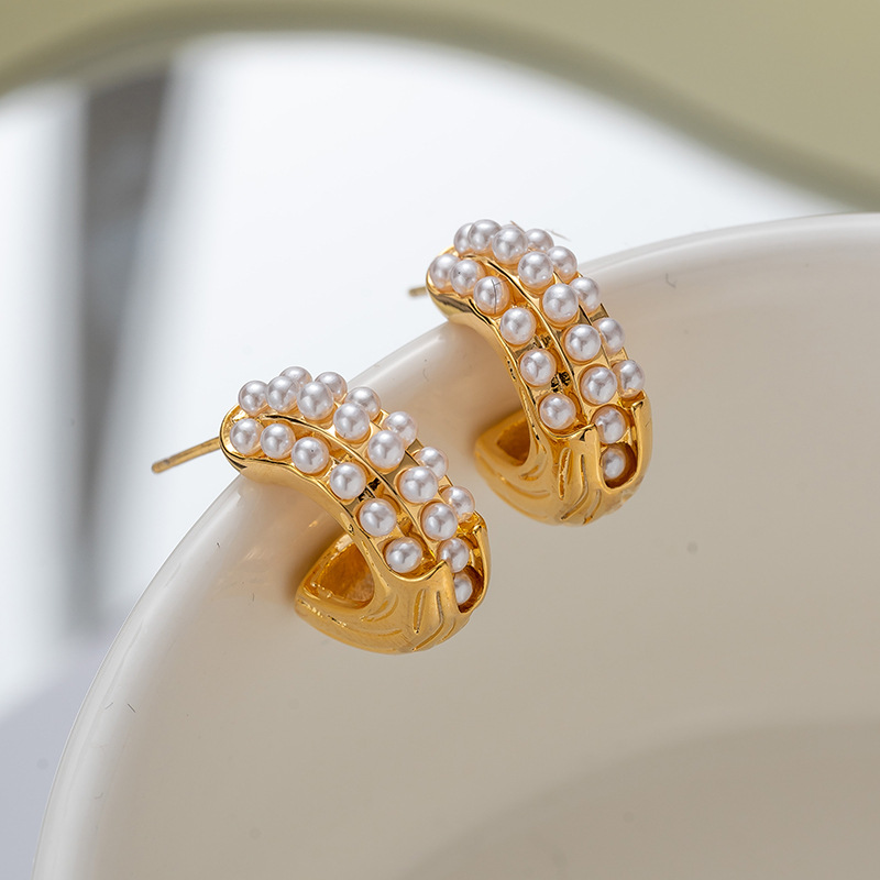 ZJX-169 Pearl Bali – Elegant Korean Style Earrings, Stylish Fashion Jewellery for Women - Image 3