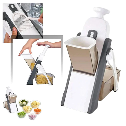 Mandoline Vegetable Cutter Slicer Chopper | Multi-function Cutter Vertical Vegetable Cutter Kitchen Shredder Grater single blade (random color) - Image 5