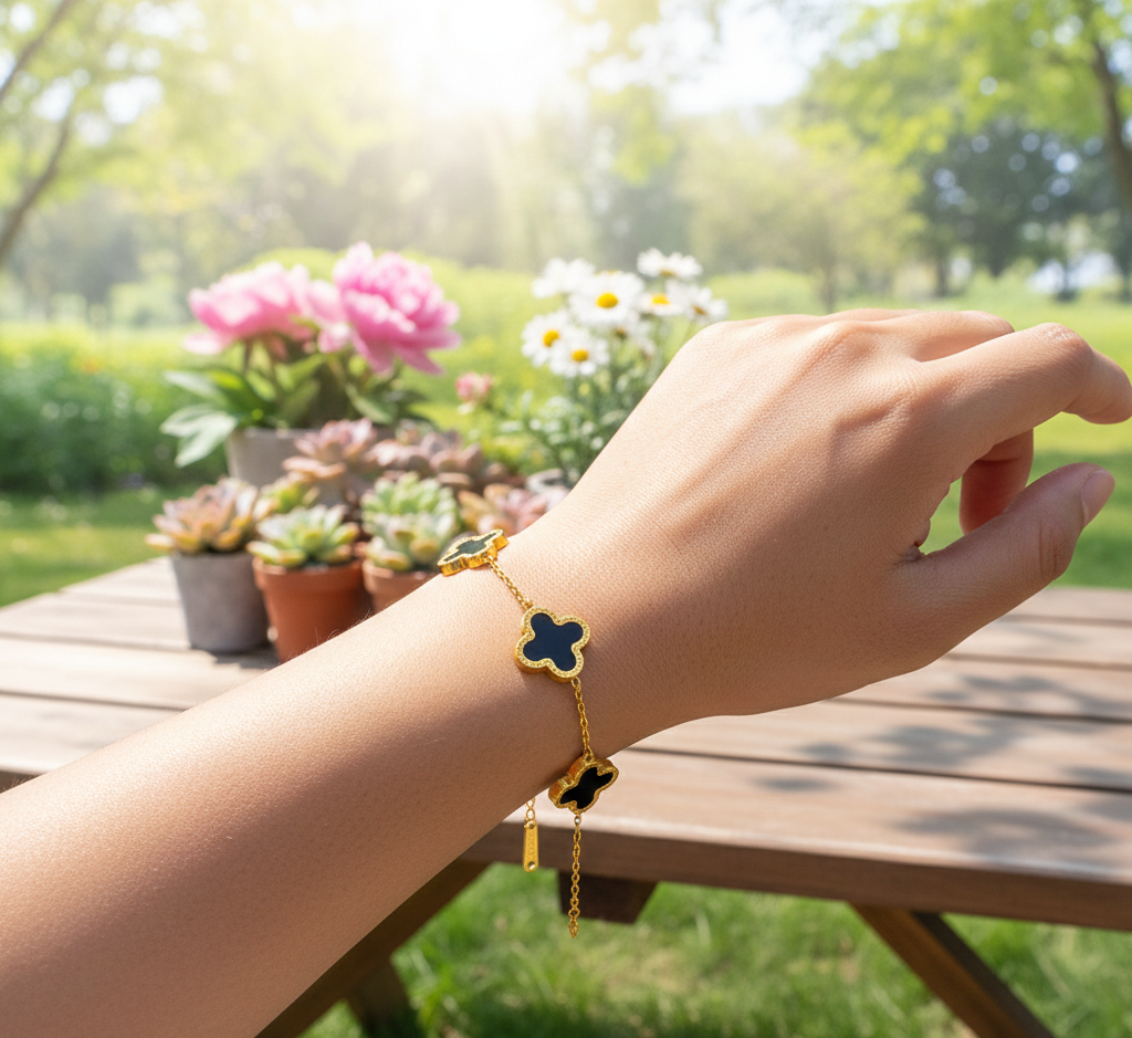 QXT-134 Clover Bracelet – Stainless Steel | Elegant & Durable Accessory - Image 2