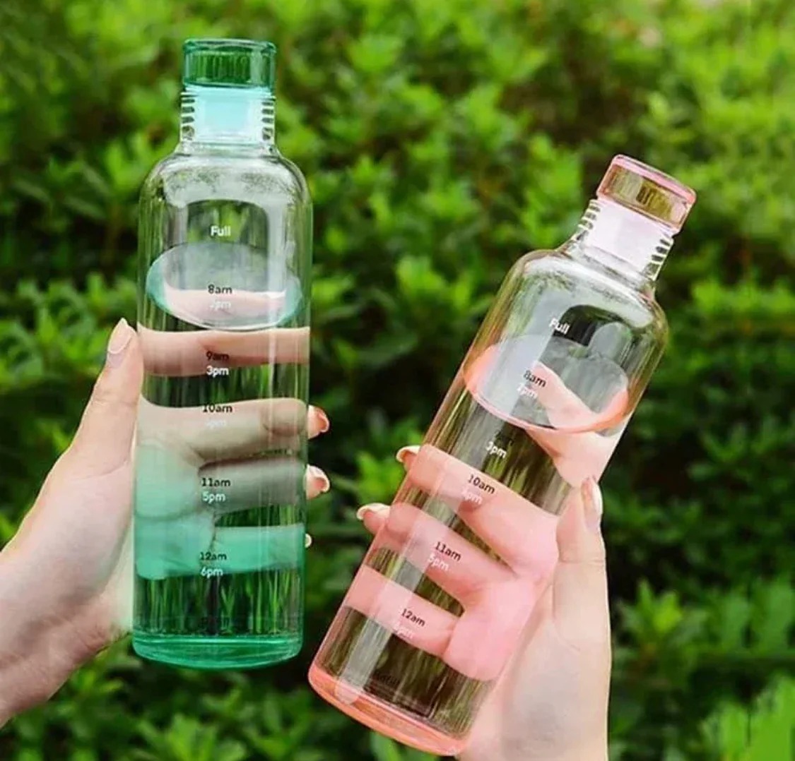 Transparent Plastic Water Bottle 500ml Durable Lightweight And Easy To Carry | Random Colour - Image 3
