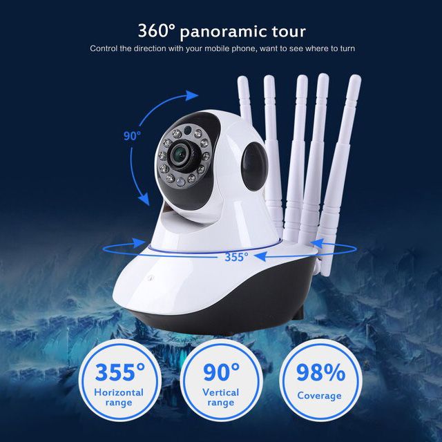 Speed-X 5 Antenna Night Vision Camera (CA-Q5-5) 1080p HD - V380 Pro - Image 3