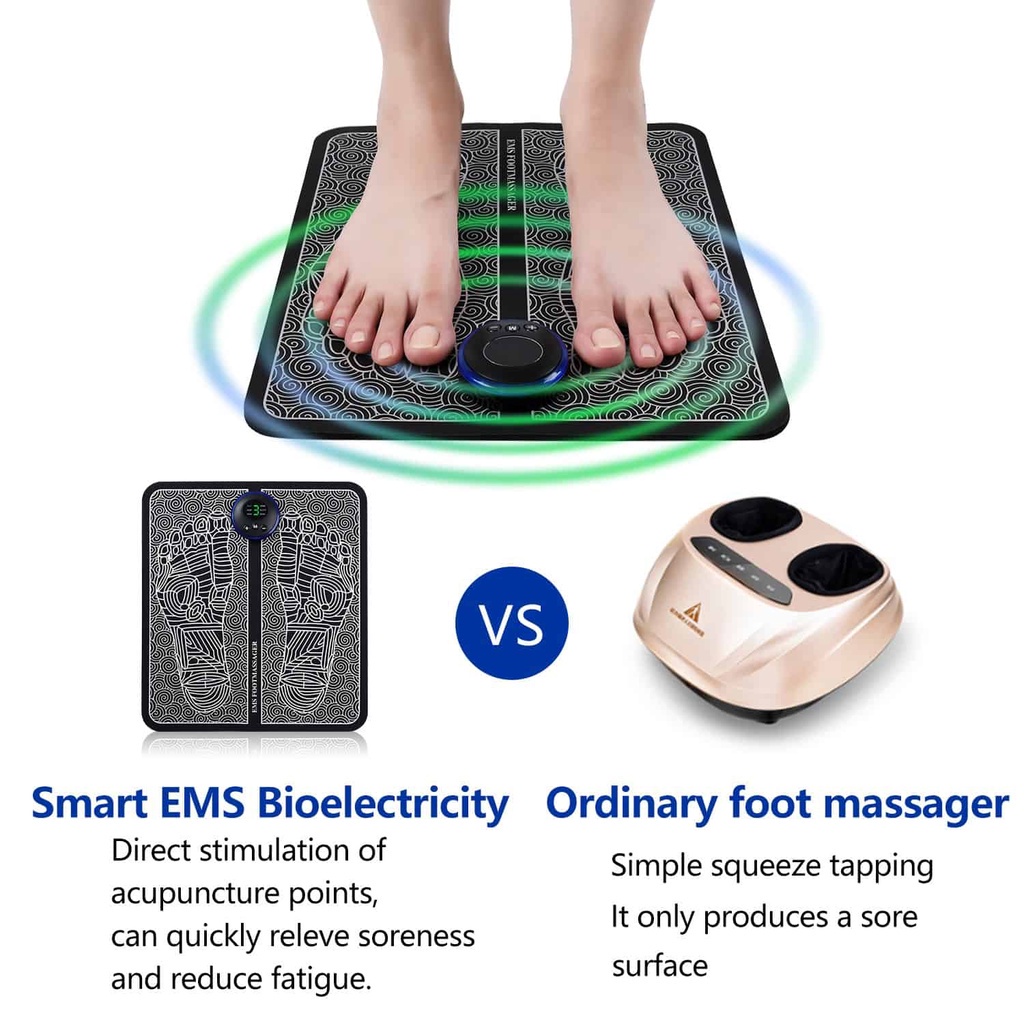EMS Foot Massager Mat Electric USB Charging Smart Display Tens Acupuncture Feet Cushion Blood Circulation Pad Health Care Home - Image 2
