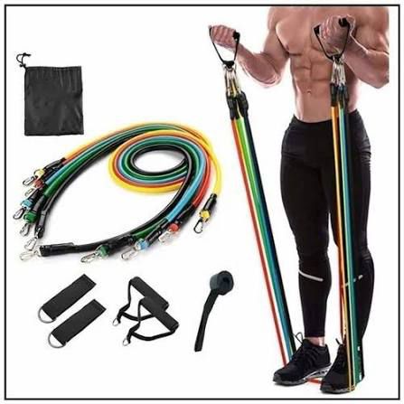 Resistance Bands Set - 11pcs Latex Pull Rope With Door Anchor, Handles, And Ankle Straps For Effective Home And Gym Workout Routines - Image 2