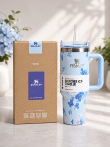 Stanley 40oz Printed Tumbler With Handle And Straw – Premium Stainless Steel Insulated Travel Mug For Hot And Cold Drinks With Leak-Resistant Lid