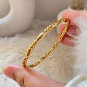 Filled Dots Bambo Korean Bangle - Jewelry Product Designed For Wrist Wear And Daily Ornament Routine (SKU: QRT-202)