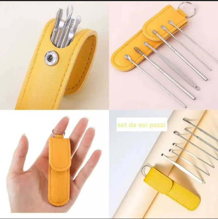 DherigTech Ear Wax Cleaning Kit, 6 Pcs Ear Pick Tools, Wax Removal Kit, Ear Cleaning Tool Set, Spring Earwax Cleaner Tool Ear Wax Remover(random color ) - Image 2