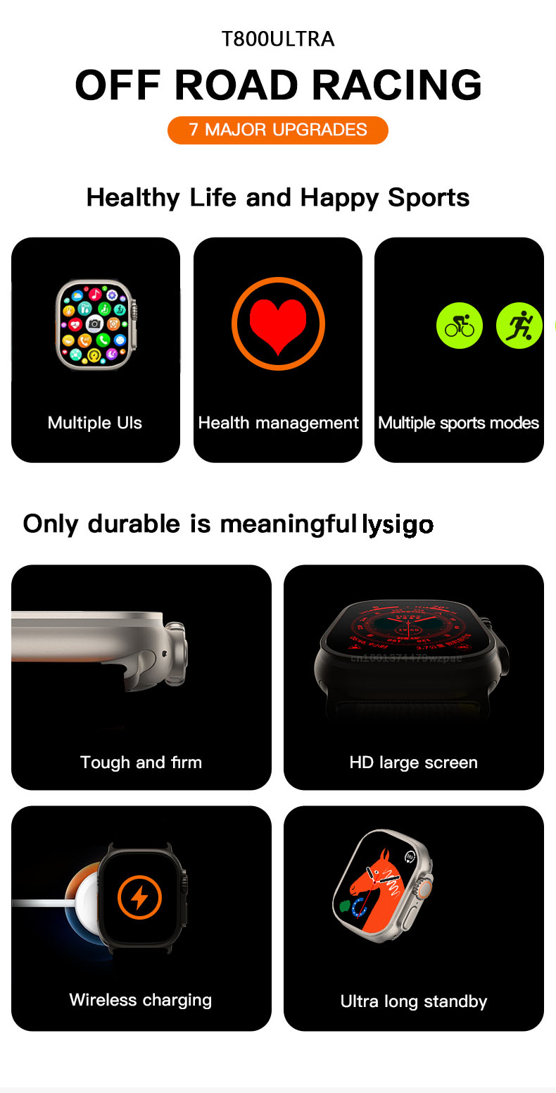 T800 Ultra Smart Watch Series 8. (Random Color) - Image 2