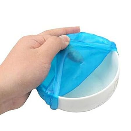 Food Covers Set of 4 Silicone Fresh Keeping Wrap Food Wraps Seal (Random color) - Image 3