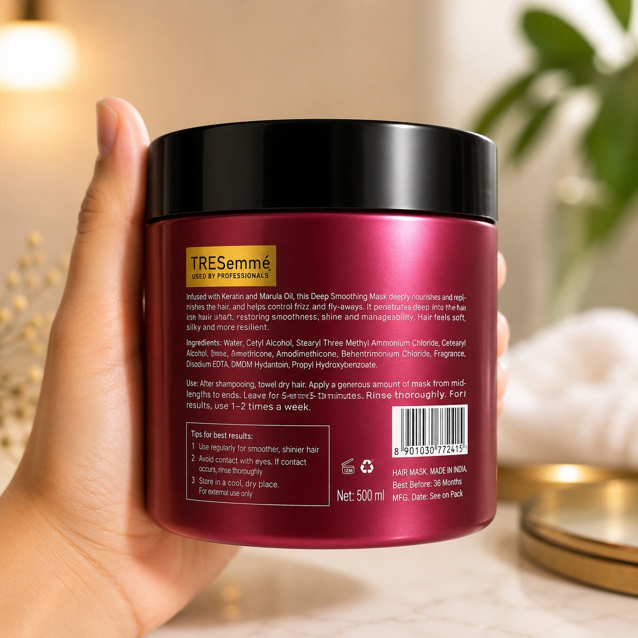 Tresemme Deep Smoothie Hair Mask - Hair Care Product Designed For Hair Nourishment And Daily Grooming Routine - 500ml - Image 3