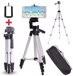 Adjustable Tripod Stand for Mobile & Camera – Universal Phone Clip for Vlogging, Reels, Photography & Video Recording