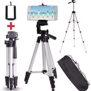Adjustable Tripod Stand for Mobile & Camera – Universal Phone Clip for Vlogging, Reels, Photography & Video Recording