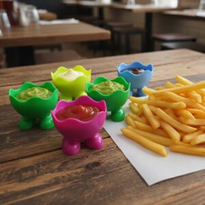 1 PCs Plastic Blender Puff Holder Multipurpose Sauce Bowl Makeup Sponge Storage Container Mini Bowl Organizer (Random Color)