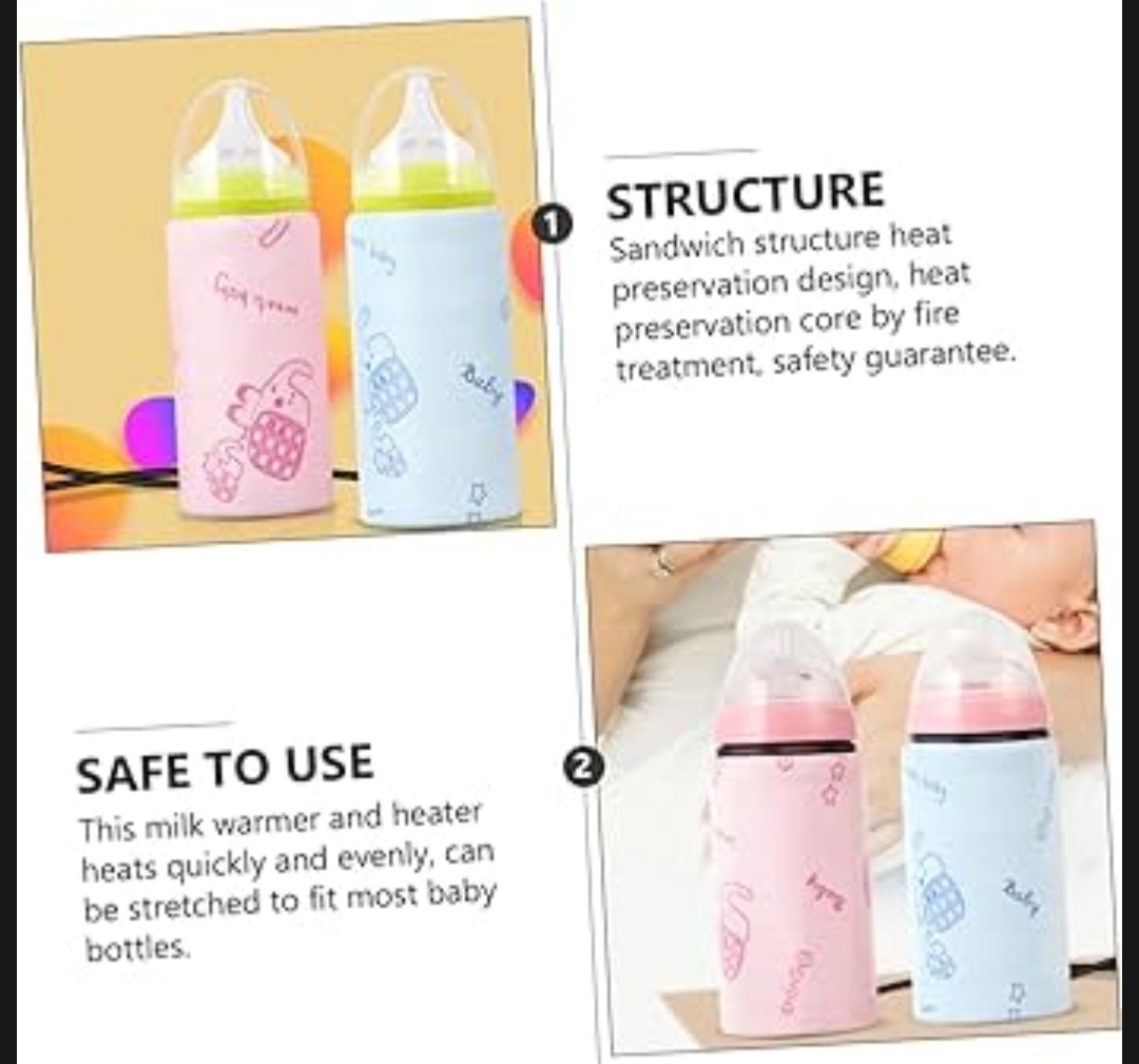 Portable USB Baby Bottle Warmer – Universal Insulated Milk Heater Sleeve for Travel and Home Use (Without Feeder) - Image 3