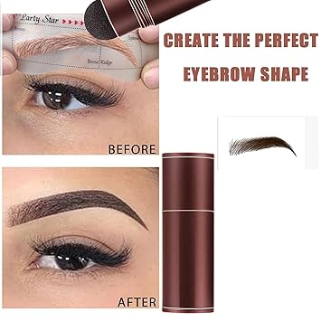 2-in-1 Hairline & Eyebrow Shaping Stamp – Waterproof Hairline Shadow Powder with Sponge Applicator for Natural Hair & Brow Filling