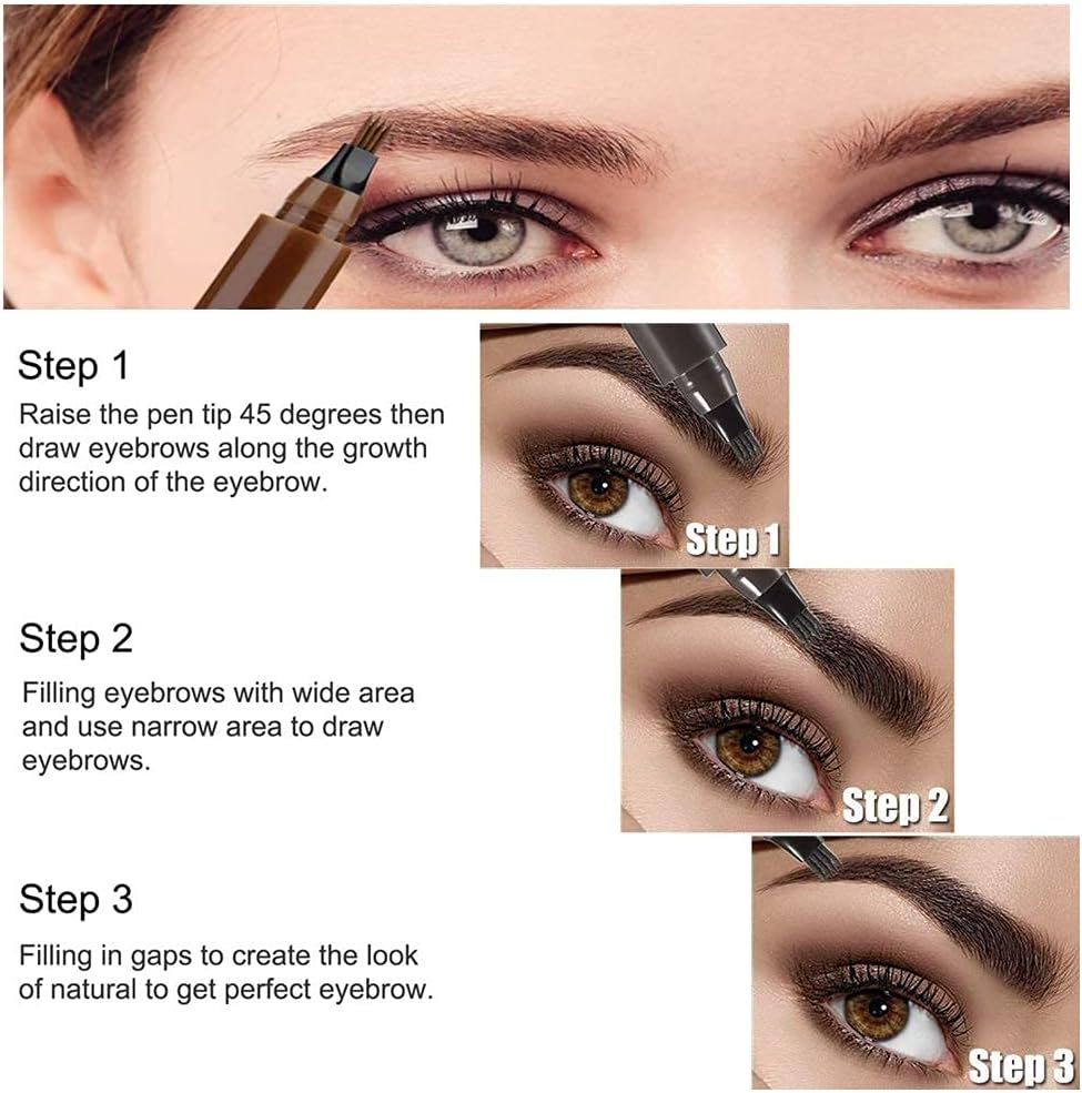 Mecow Liquid Eyebrow Pencil 24 Hours Waterproof Liquid Eyebrow Pen - Image 4