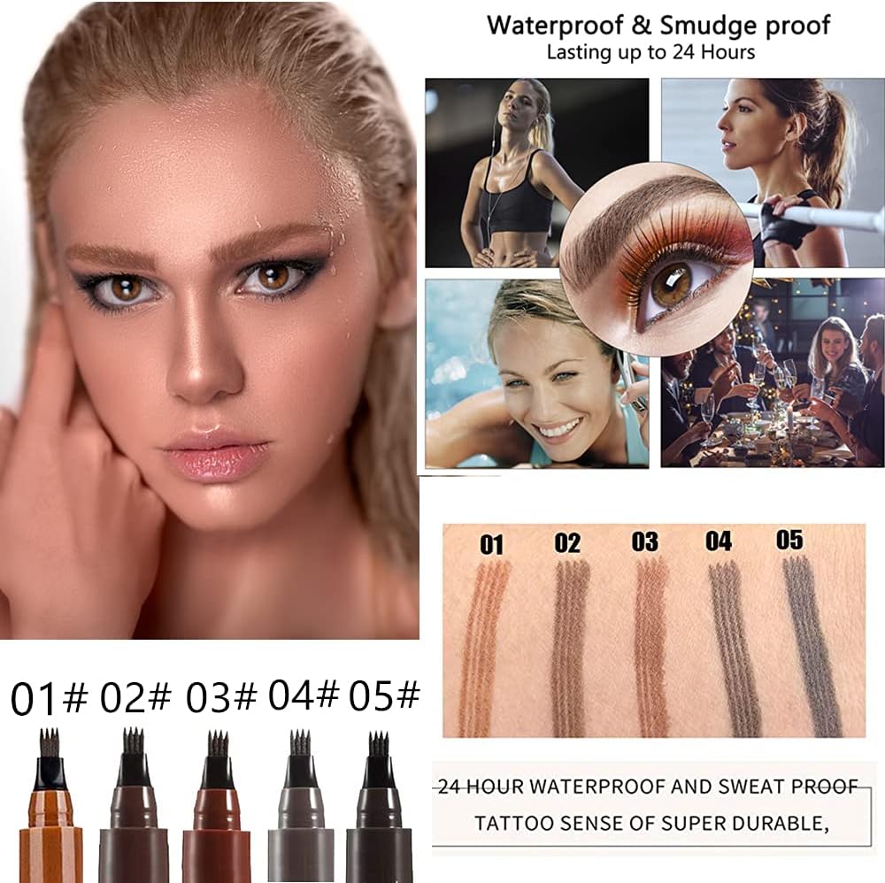 Mecow Liquid Eyebrow Pencil 24 Hours Waterproof Liquid Eyebrow Pen - Image 2