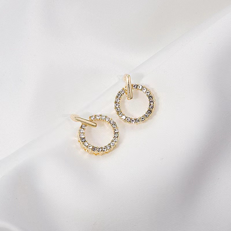 ZVT-168 Circle Zircon Korean Earrings – Elegant Fashion Jewellery, Stylish Accessory for Women - Image 3