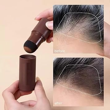 2-in-1 Hairline & Eyebrow Shaping Stamp – Waterproof Hairline Shadow Powder with Sponge Applicator for Natural Hair & Brow Filling - Image 2