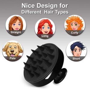 1 Piece Scalp Shampoo Massager Brush | Scalp Hair Scrubber With Soft  Bristles For All Type Of Hairs ( Random Color )