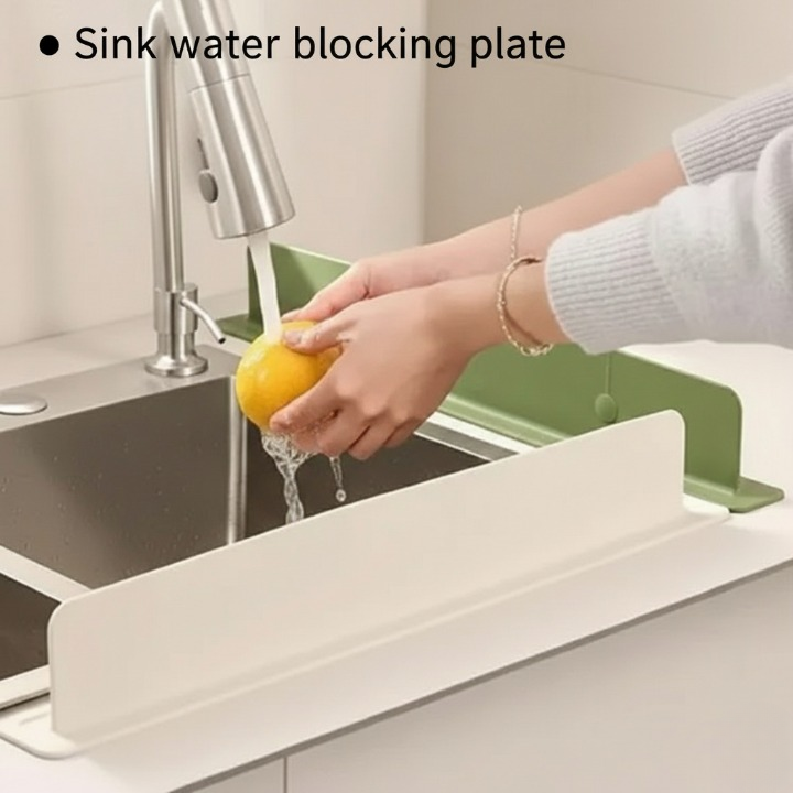 Silicone Sink Splash Guard With Suction – Flexible Water Splash Stopper for Kitchen & Bathroom Faucets, Countertops & Cleaning Protection (Random Color) - Image 2