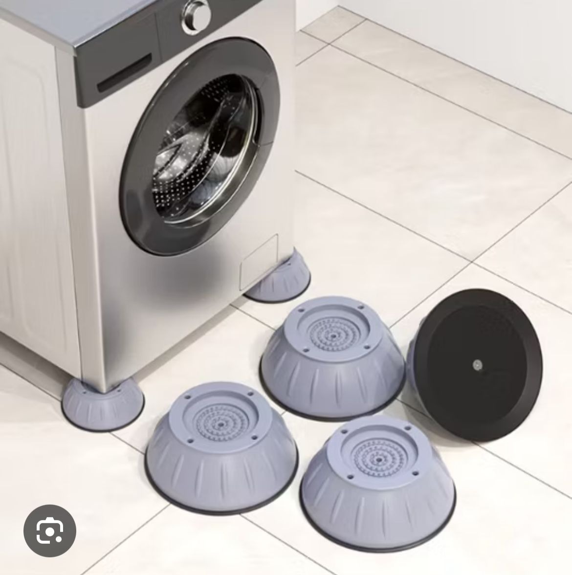 4Pcs Universal Anti-Vibration Feet Pads — Non-Slip Rubber Mats for Washing Machines, Dryers, Refrigerators & Furniture | Noise & Shake Reduction ( Big Size) - Image 3