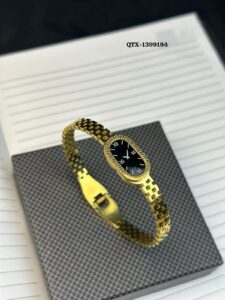 Fake Watch Handcuff Bracelet for Women – Stylish Gold Wrist Watch – QTX-184