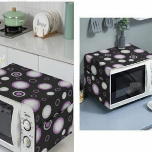 Oven Cover Kitchen Microwave Cover Waterproof Oil Dust Double Pockets Microwave Oven Cover (Random Design)
