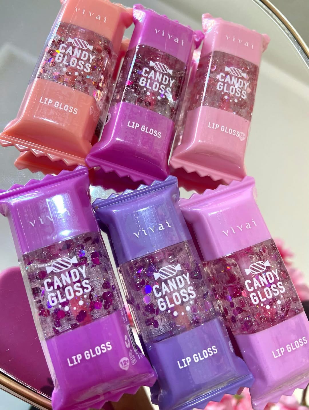 Cute Candy Lip Gloss Set of 6 | Moisturizing, Shiny & Long-Lasting Lip Gloss for Teens & Women – Fun, Sweet Colors & Flavors - Image 2