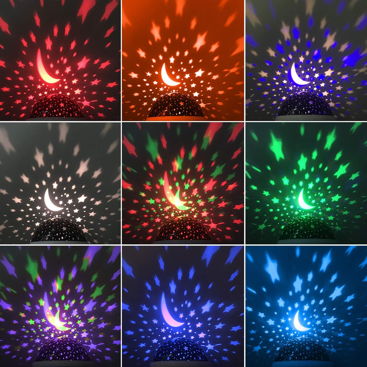 Night Light Star Lamp Starry Sky Projector | 360° Rotating LED Star Light Lamp With Multicolor Projection | Perfect Table Night Lamp Gift For Babies And Children (Random Color) - Image 4