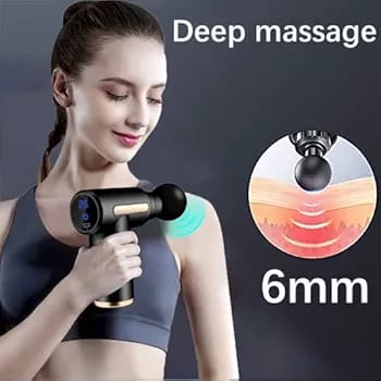 Rechargeable Massage Gun | 3000mAh Battery | 4 Speed Levels | 4 Removable Heads Electric Full Body Gun Massager, Pain Relief Cordless Deep Tissue Massage Machine - Image 2