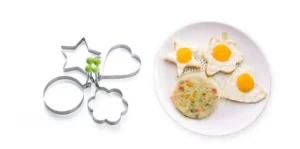 Pack of 4 Egg Shaper Kitchen Tools Star, Heart, Round, Flower Shaped Stainless Steel –  (random color )