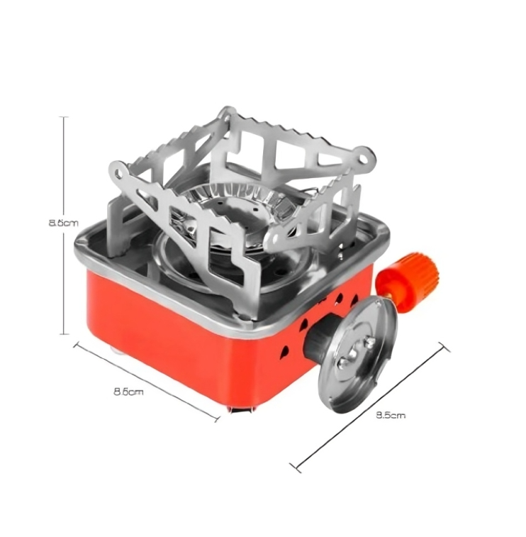 Mini Portable Square Stove for Backpacking Hiking Windproof Burner Camping Stove Foldable Stove for Outdoor picnic (without gas bottle) - Image 2