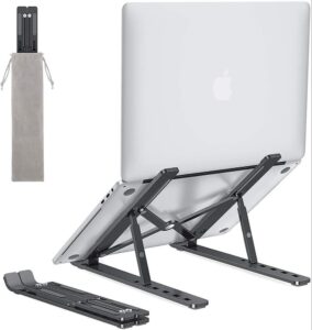 Premium Plastic Laptop Stand – Lightweight & Durable Foldable Laptop Holder, Ergonomic Desk Stand for Laptop, Notebook & MacBook Random Color
