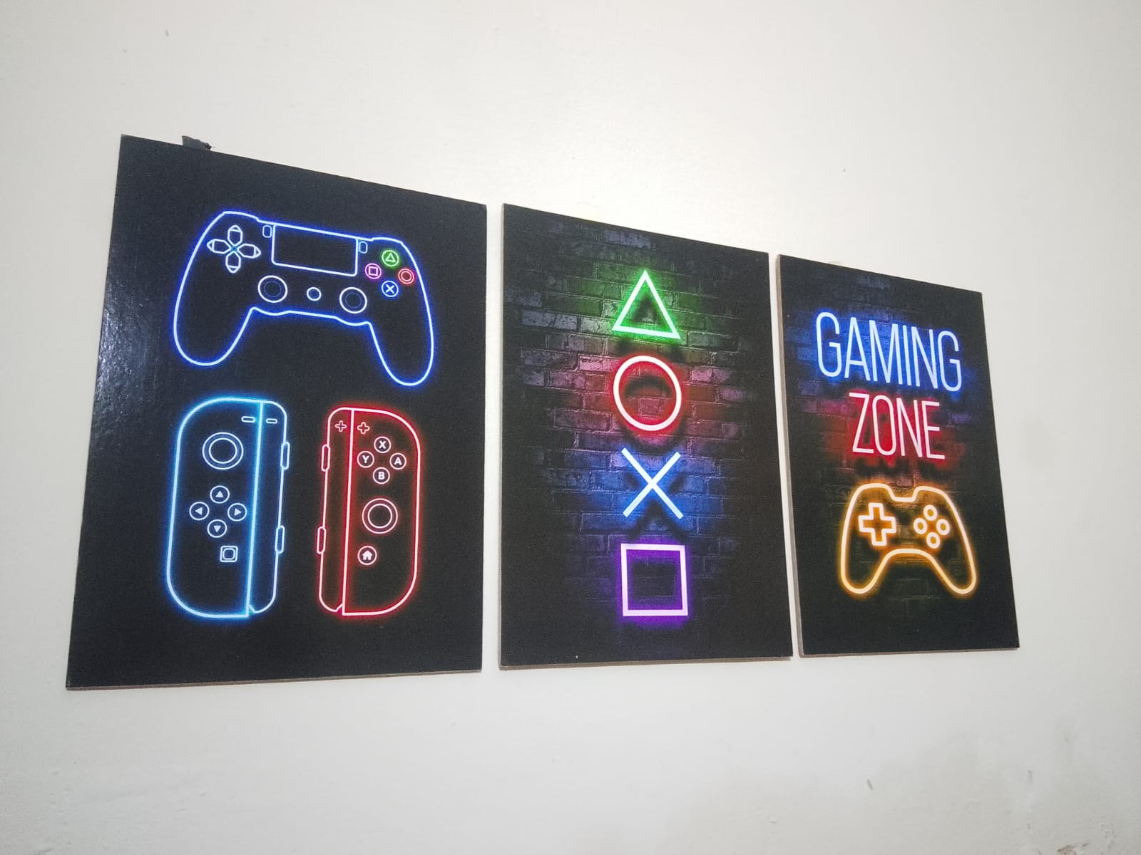 3pcs Gaming Zone Stickytiles Frames Providing Dynamic Design Bold Look Durable Quality - Image 2