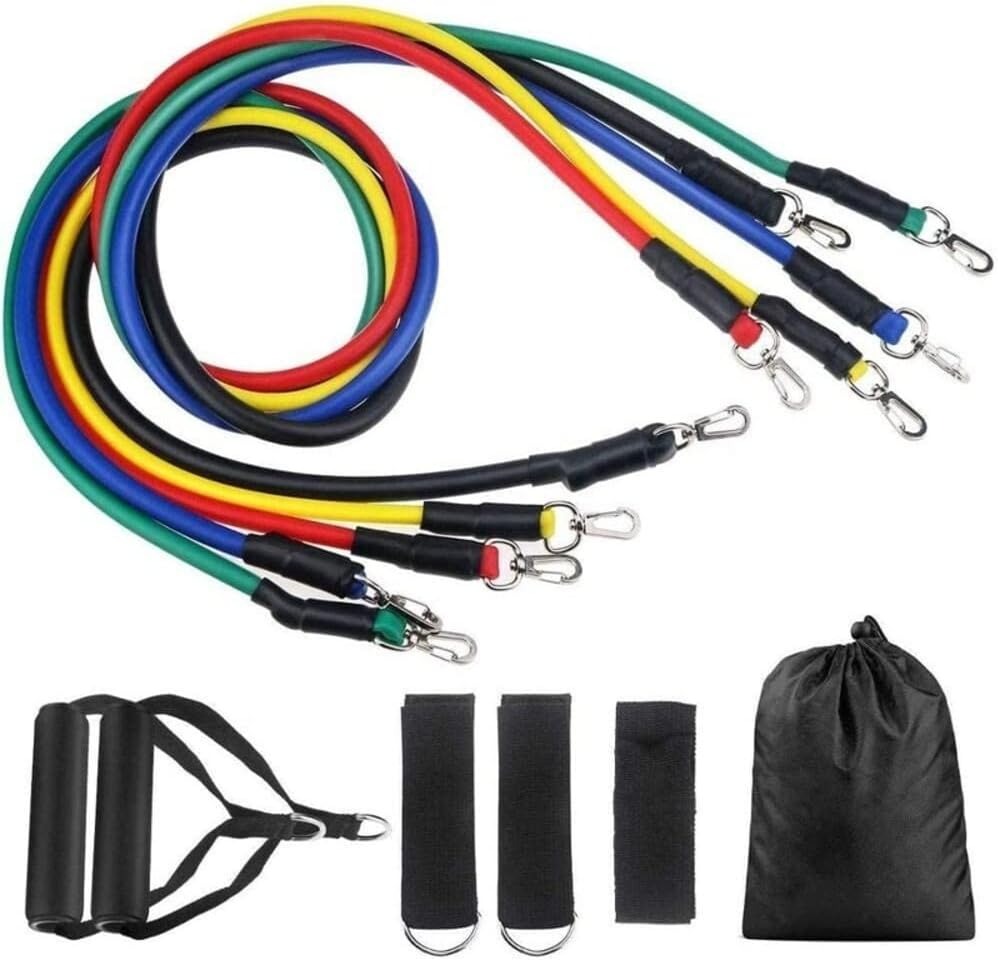 Resistance Bands Set - 11pcs Latex Pull Rope With Door Anchor, Handles, And Ankle Straps For Effective Home And Gym Workout Routines - Image 4