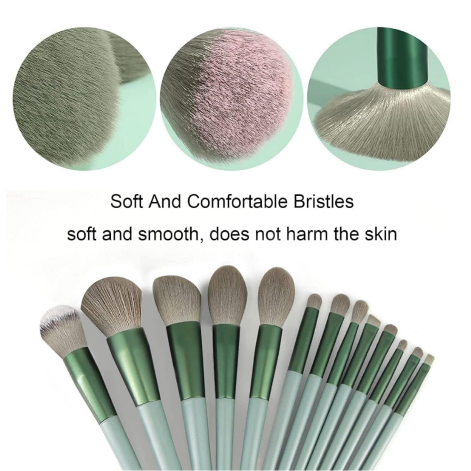 13 Piece Makeup Brush Set With Matching Storage Pouch Professional Soft Bristles For Blending Contouring And Daily Use | Random Color - Image 2