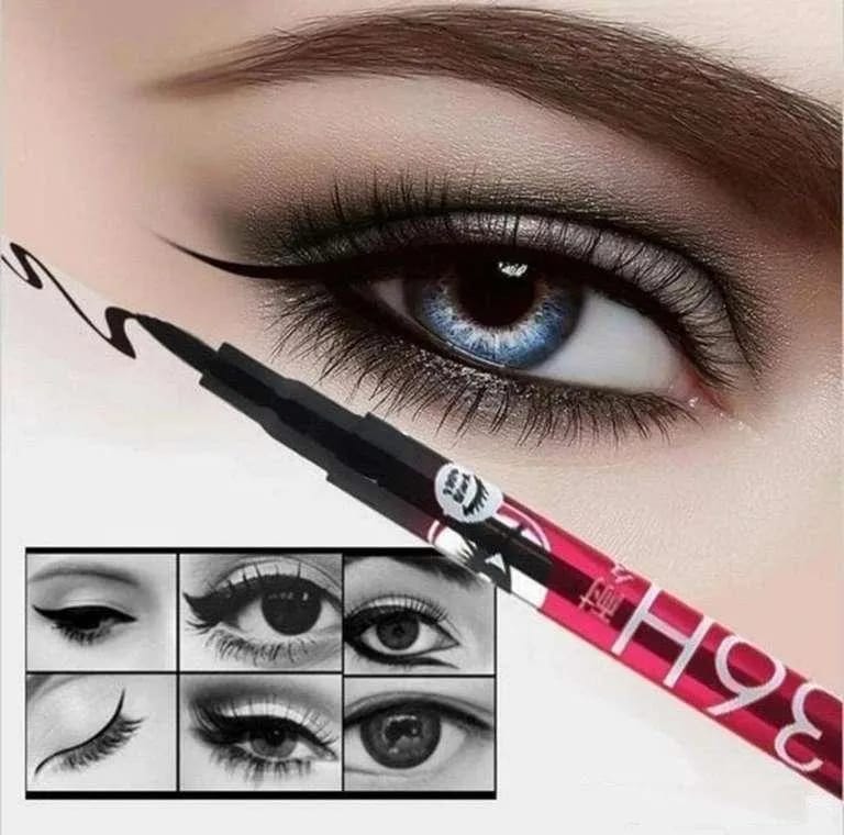 36H Waterproof Black Liquid Eyeliner Marker Pen – Long Lasting Smudge Proof Quick Dry Eye Liner | (Pack of 2) - Image 4