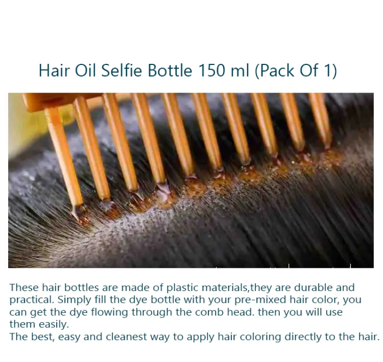 Hair Oil Applicator Bottle, Root oiling Comb bottle for Hair Coloring, Shampoo, Oiling, Dye, and Scalp Treatment for home & commercial (Empty Bottle) - Image 2