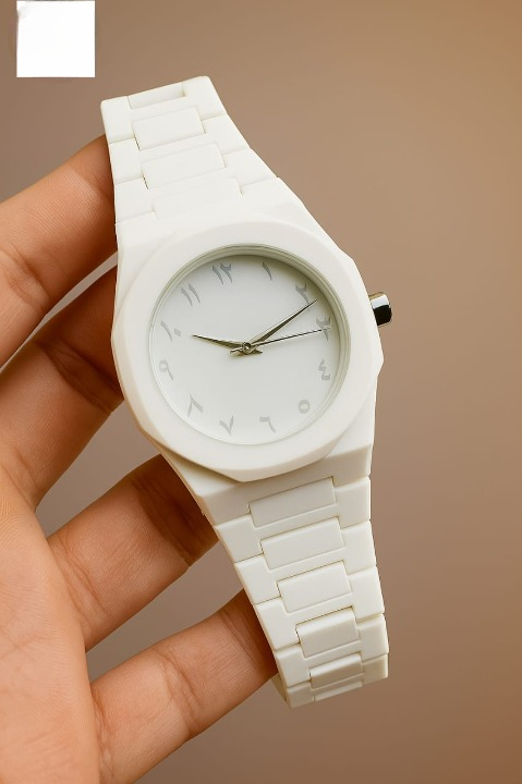 Full White Aura Watch Stylish Design Compact Build Perfect Choice For Daily Use And Fashion Needs (Without Box) - Image 3