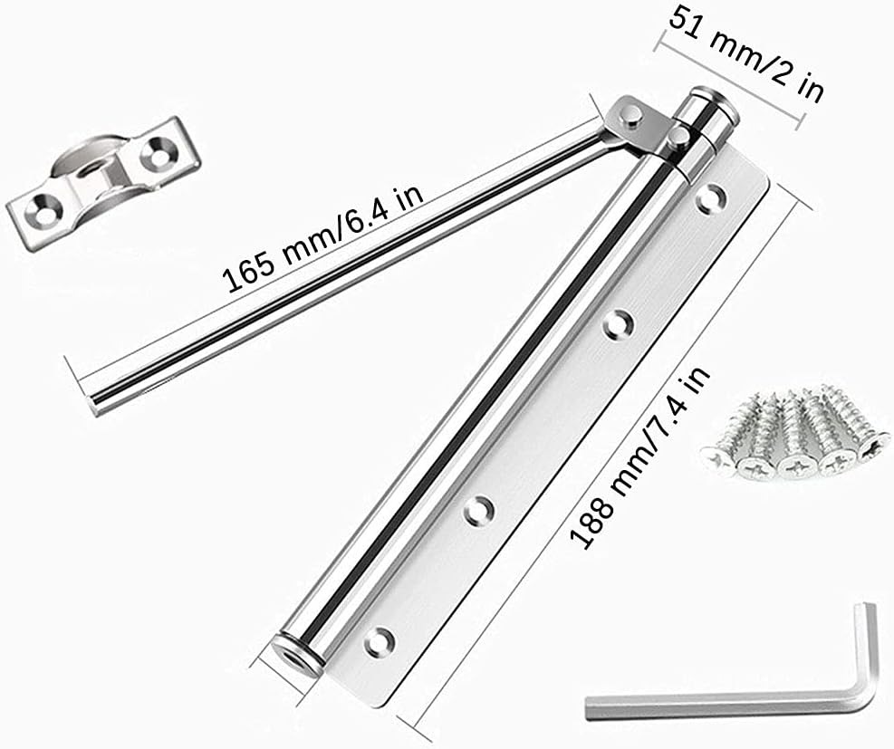 Automatic Door Closer Heavy Duty Self Closing Device for Home Office and Commercial Use Smooth and Controlled Door Closing - Image 3