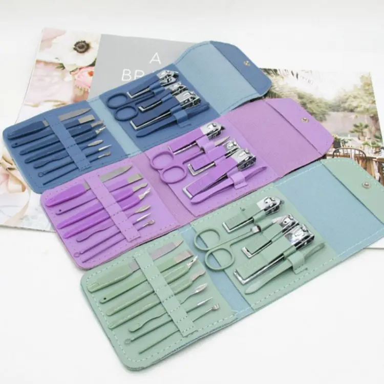 16-in-1 Stainless Steel Nail Care Kit – Manicure & Pedicure Tool Set (Random Color) - Image 5